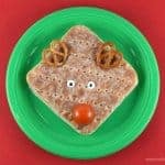 Super easy reindeer sandwich idea and video tutorial from Eats Amazing UK - fun food for kids