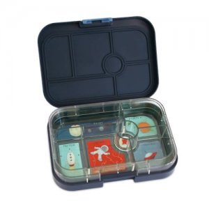 Yumbox Classic New Espace Blue compartmented lunch box from the Eats Amazing UK Bento Shop - fun kids leakproof bento box